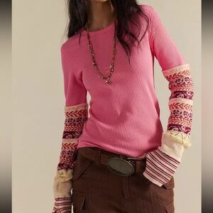 NWOT Free People We The Free All In Cuff in Blush Pink